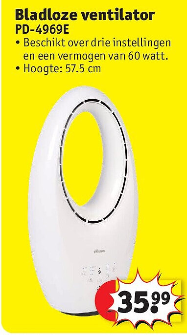 Bladloze ventilator