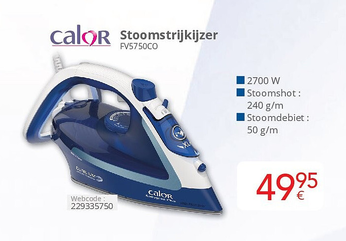 Calor Stoomstrijkijzer FV5750CO