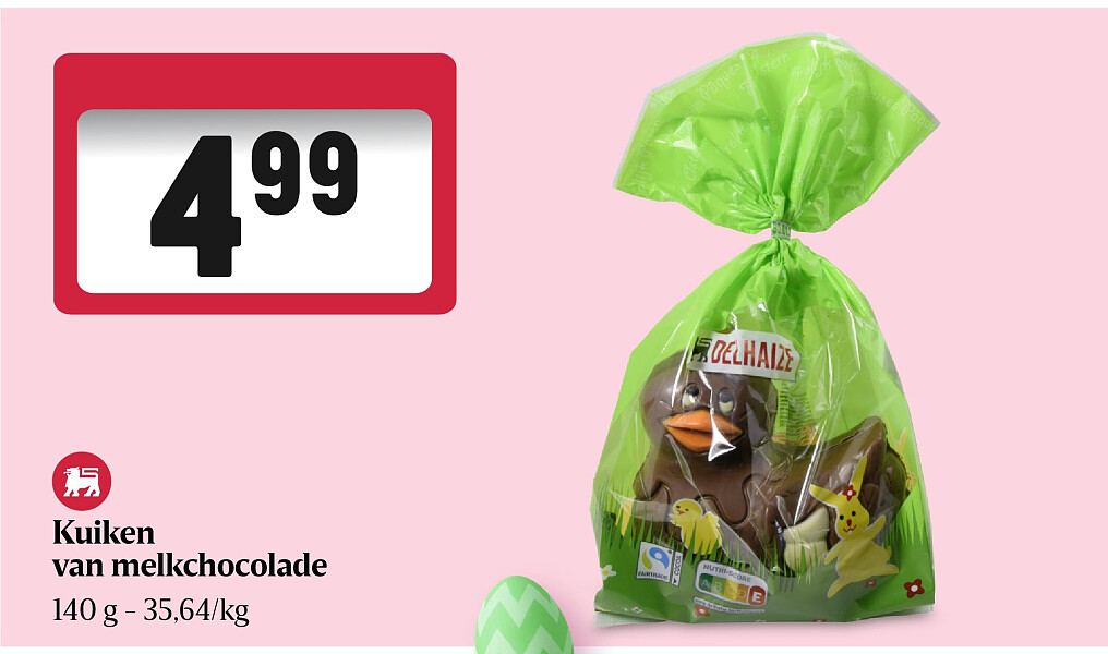 Kuiken van melkchocolade