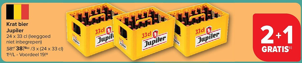 Krat bier Jupiler