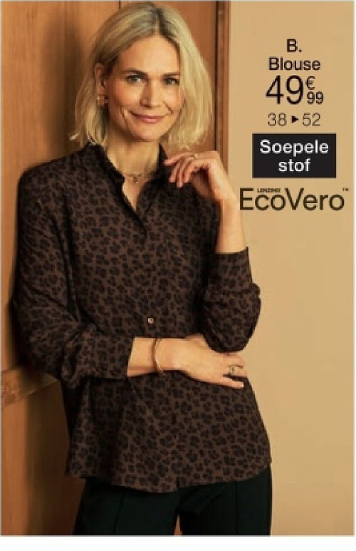 Blouse in zuivere viscose Lenzing EcoVero