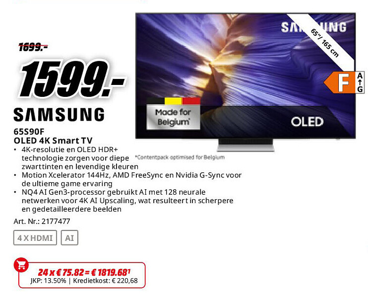 Samsung 65S90F OLED 4K Smart TV