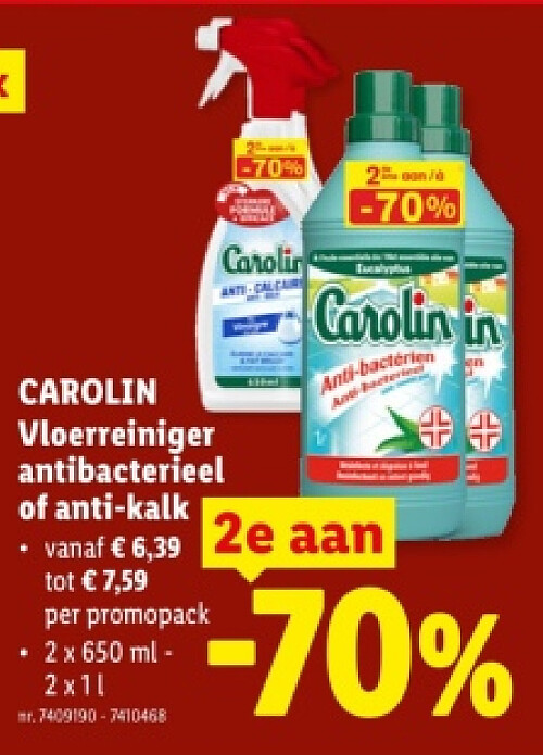 Vloerreiniger antibacterieel of anti-kalk
