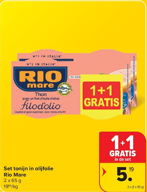 Set tonijn in olijfolie Rio Mare