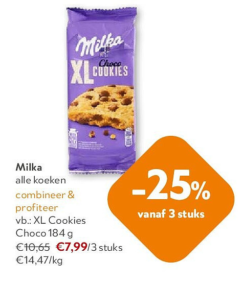 Milka XL Cookies Choco 184 g