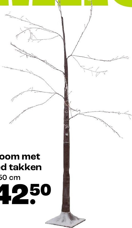 Boom met led takken