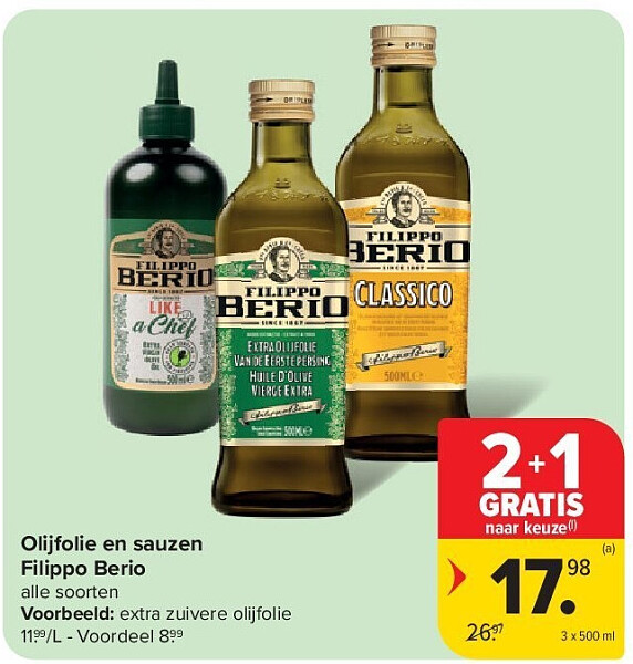 Olijfolie en sauzen Filippo Berio