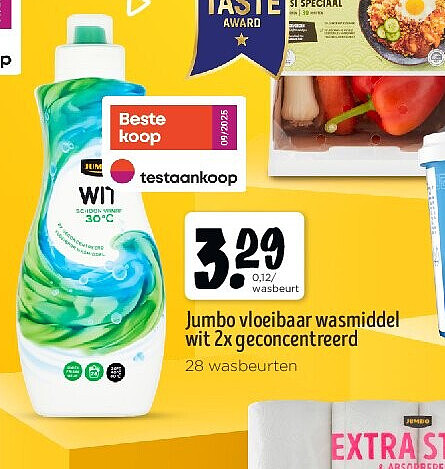 Jumbo vloeibaar wasmiddel wit 2x geconcentreerd