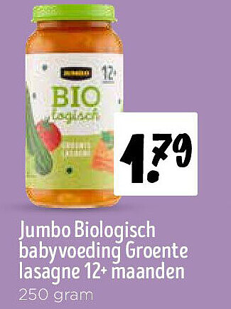 Jumbo Biologisch babyvoeding Groente lasagne 12+ maanden
