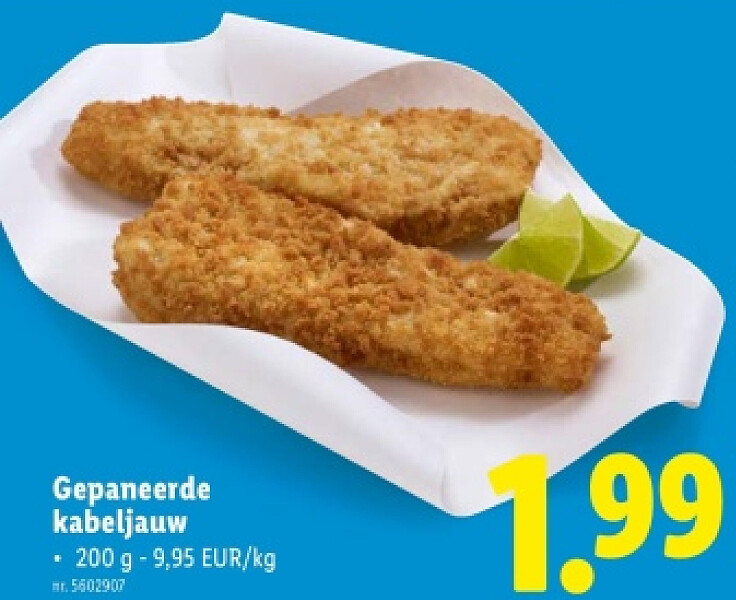 Gepaneerde kabeljauw