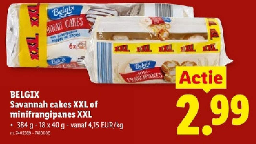 Savannah cakes XXL of minifrangipanes XXL