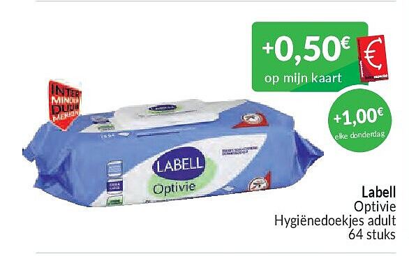 Labell Optivie Hygiënedoekjes adult - 64 stuks
