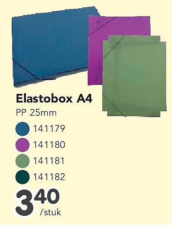 Elastobox A4 PP 25mm 141179 141180 141181 141182