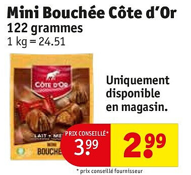 Mini Bouchée Côte d’Or 122 grammes