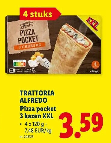 TRATTORIA ALFRED0 Pizza pocket 3 kazen XXL