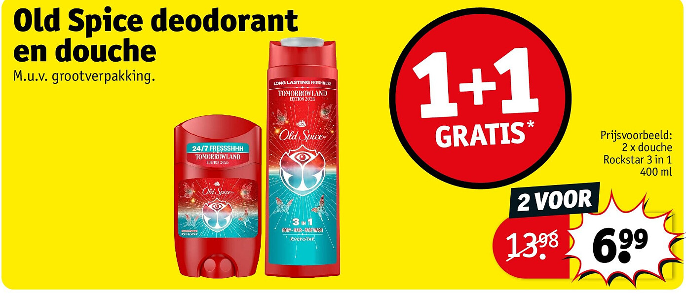 Old Spice deodorant en douche