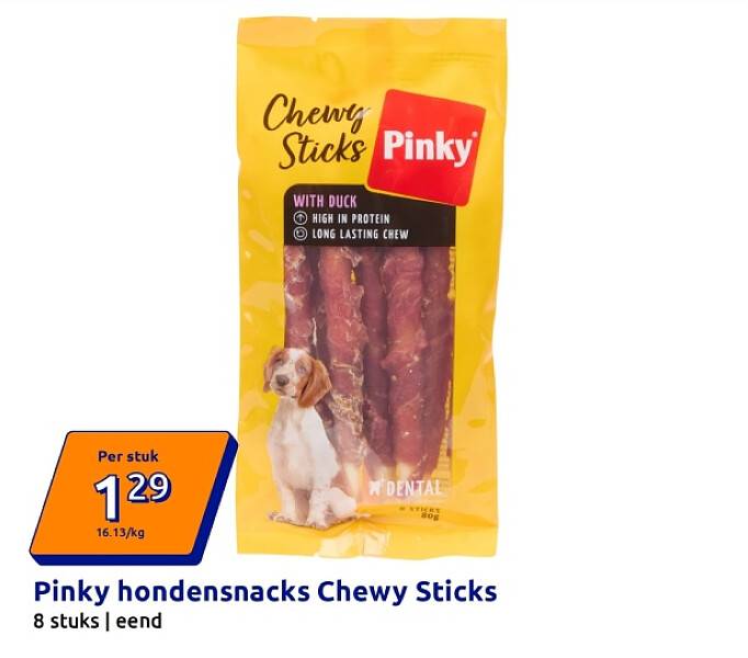 Pinky hondensnacks Chewy Sticks