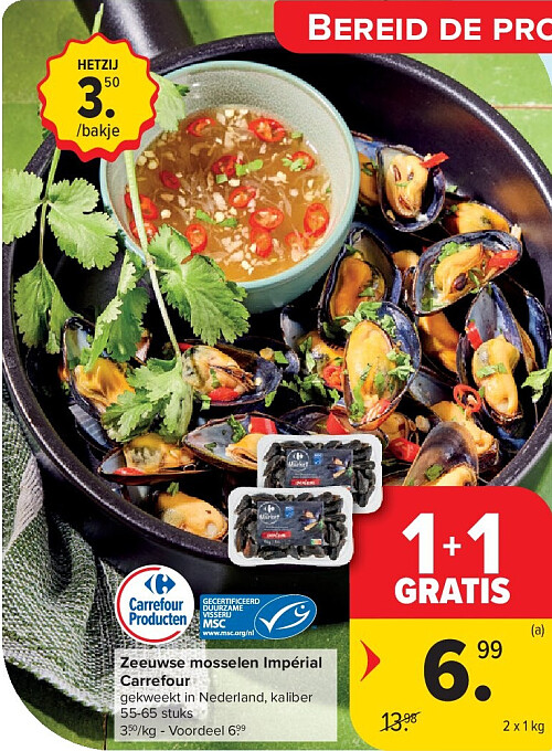 Zeeuwse mosselen Impérial Carrefour