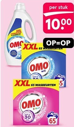 Omo wasmiddel vloeibaar en poeder