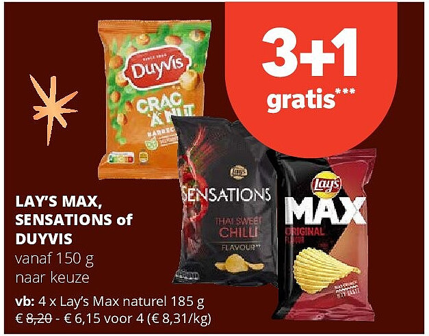 Lay’s Max naturel 185 g