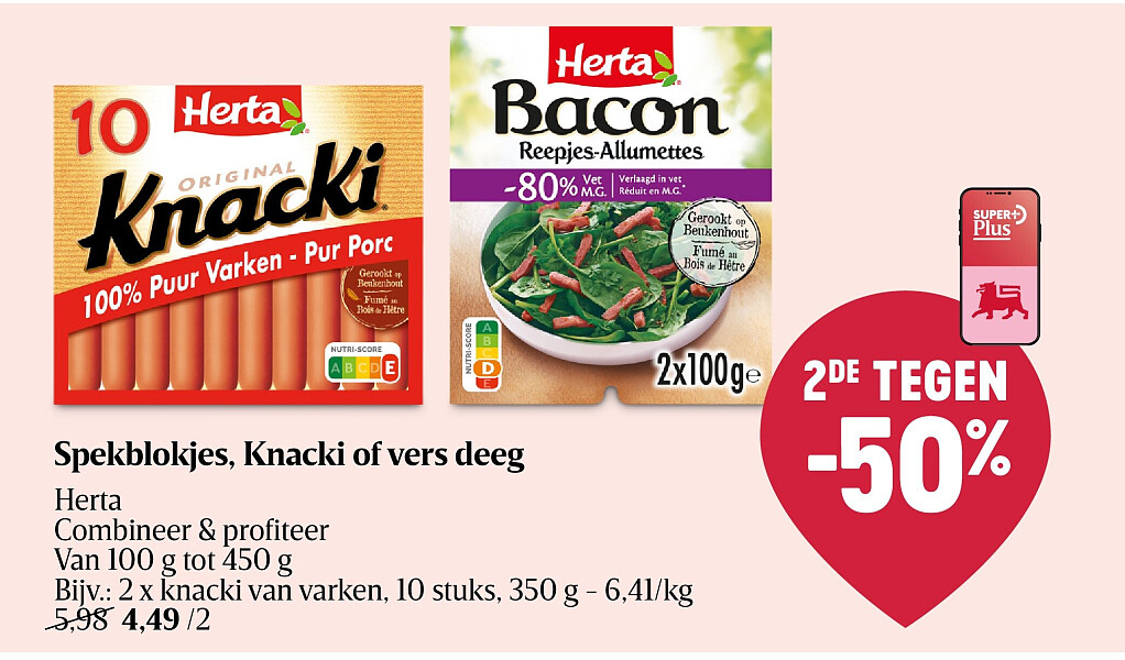 Spekblokjes, Knacki of vers deeg