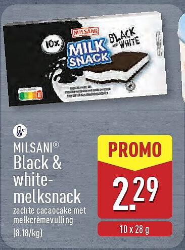 Black & whitemelksnack