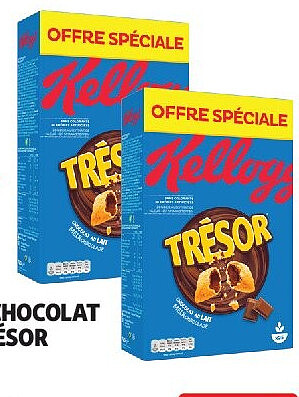 Céréales chocolat au lait Trésor Kellogg's 750 g