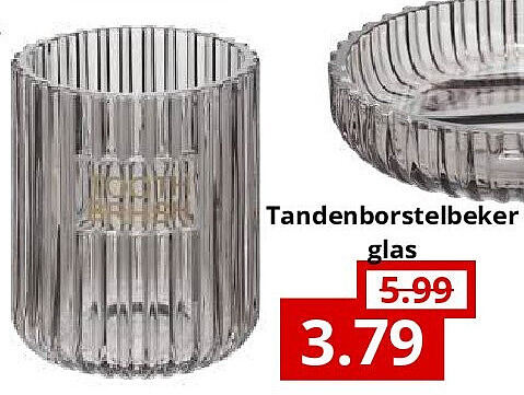 Tandenborstelbeker glas