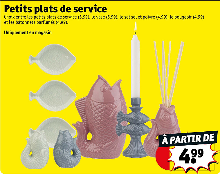 Petits plats de service