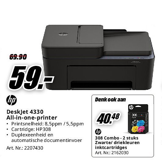 Hp DeskJet 4330 All-in-one-printer