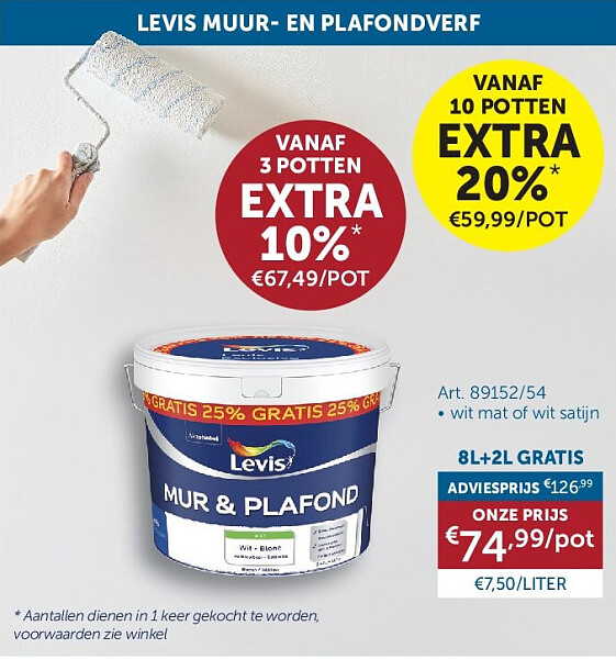 LEVIS MUUR- EN PLAFONDVERF