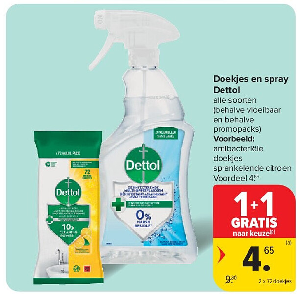 Doekjes en spray Dettol