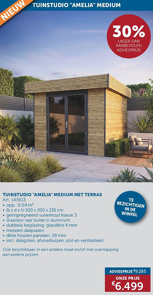 TUINSTUDIO "AMELIA" MEDIUM MET TERRAS