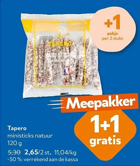 Tapero ministicks natuur 120 g