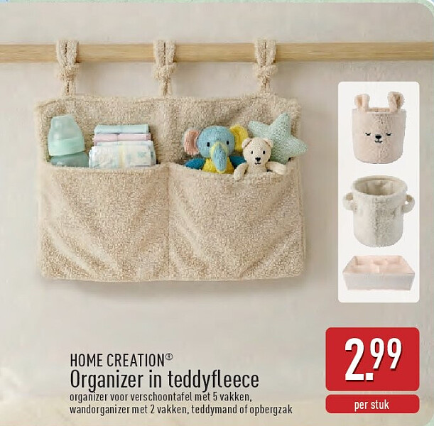 Organizer in teddyfleece
