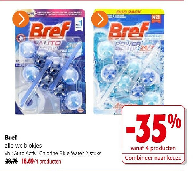 Bref Auto Activ’ Chlorine Blue Water 2 stuks
