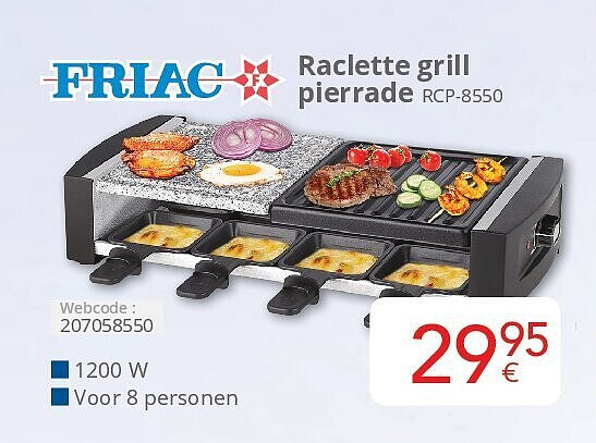 Friac Raclette grill pierrade RCP-8550