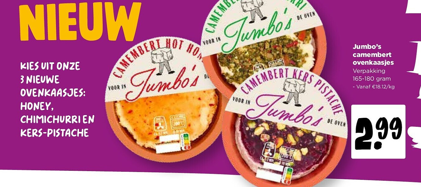 Jumbo’s camembert ovenkaasjes