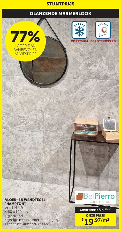 VLOER- EN WANDTEGEL "HAMPTON"