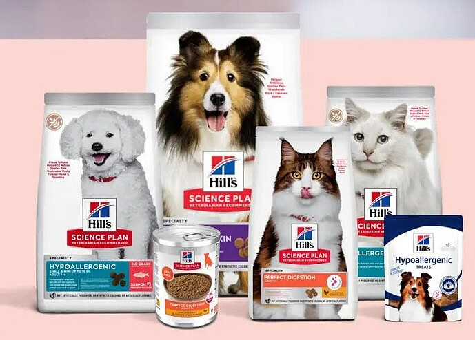 Sélection de produits Hill's pour chien ou chat