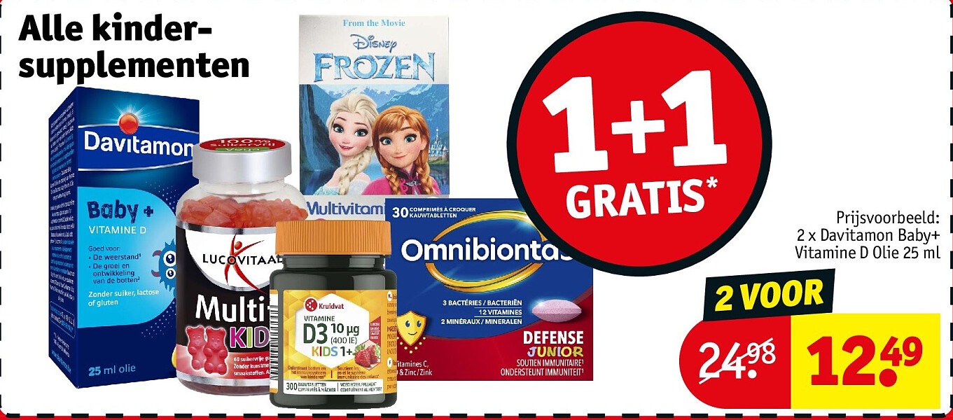 2 x Davitamon Baby+ Vitamine D Olie 25 ml