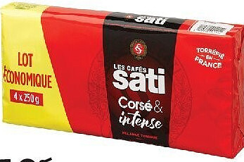 Café moulu corsé et intense Sati