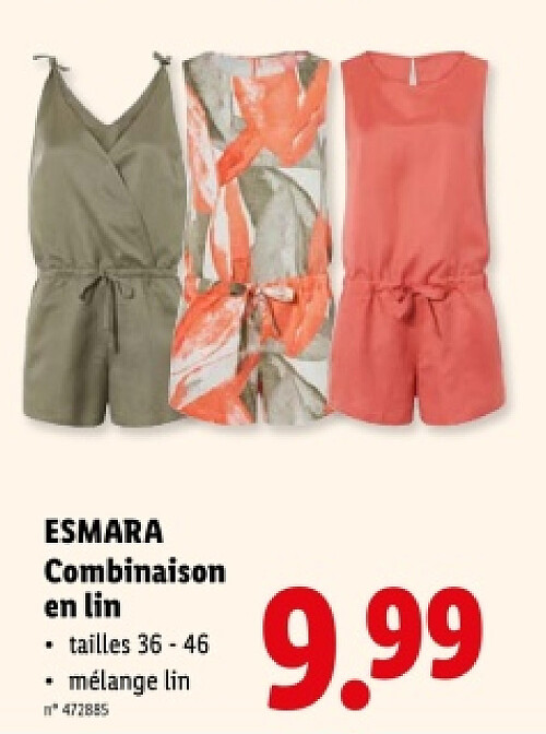 Combinaison en lin
