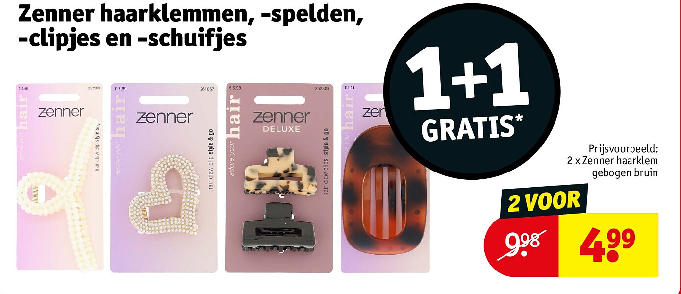 Zenner haarklemmen, -spelden, -clipjes en -schuifjes