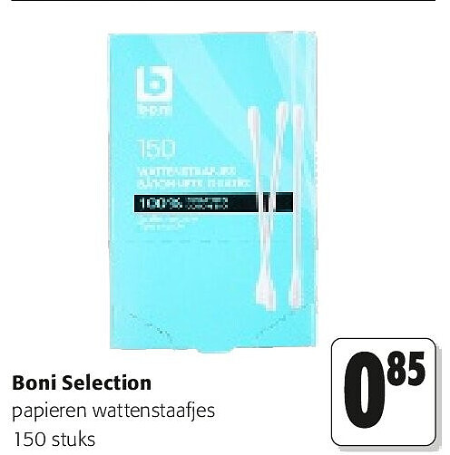 Boni Selection papieren wattenstaafjes 150 stuks