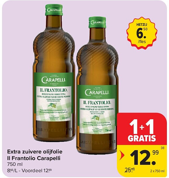 Extra zuivere olijfolie Il Frantolio Carapelli