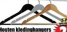 Houten kledinghangers 3-pack