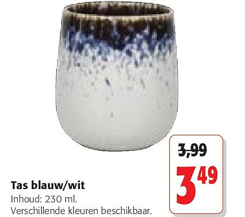 Tas blauw/wit