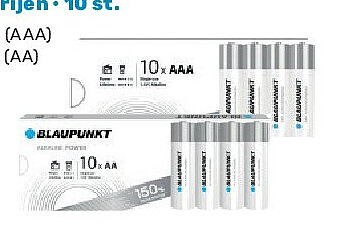 Blaupunkt alkaline power batterijen - 10 st.