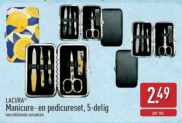 Manicure- en pedicureset, 5-delig
